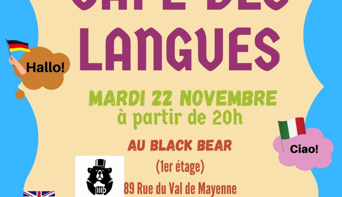 Mardi 22/11 : Café des Langues